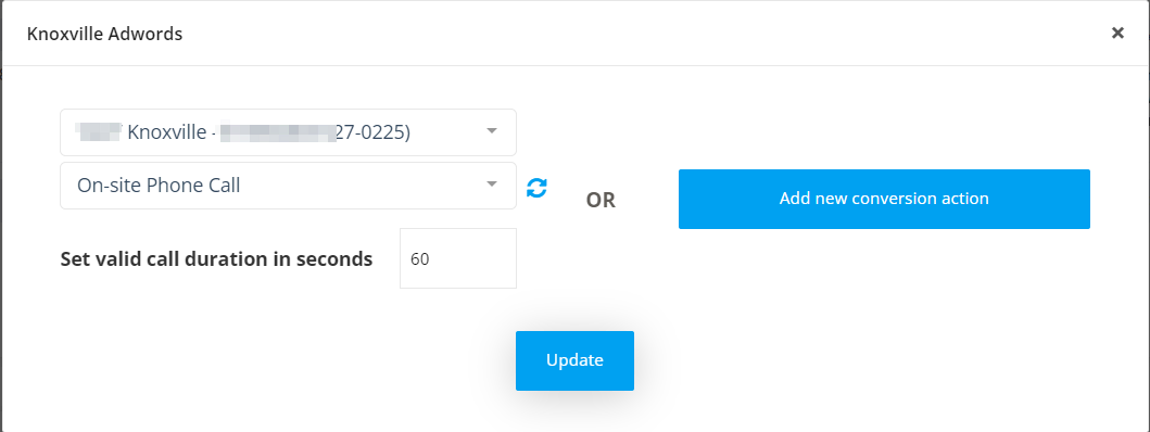 automated call tracking conversion reporting to google ads