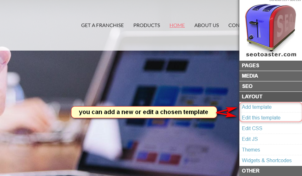 how to add templates