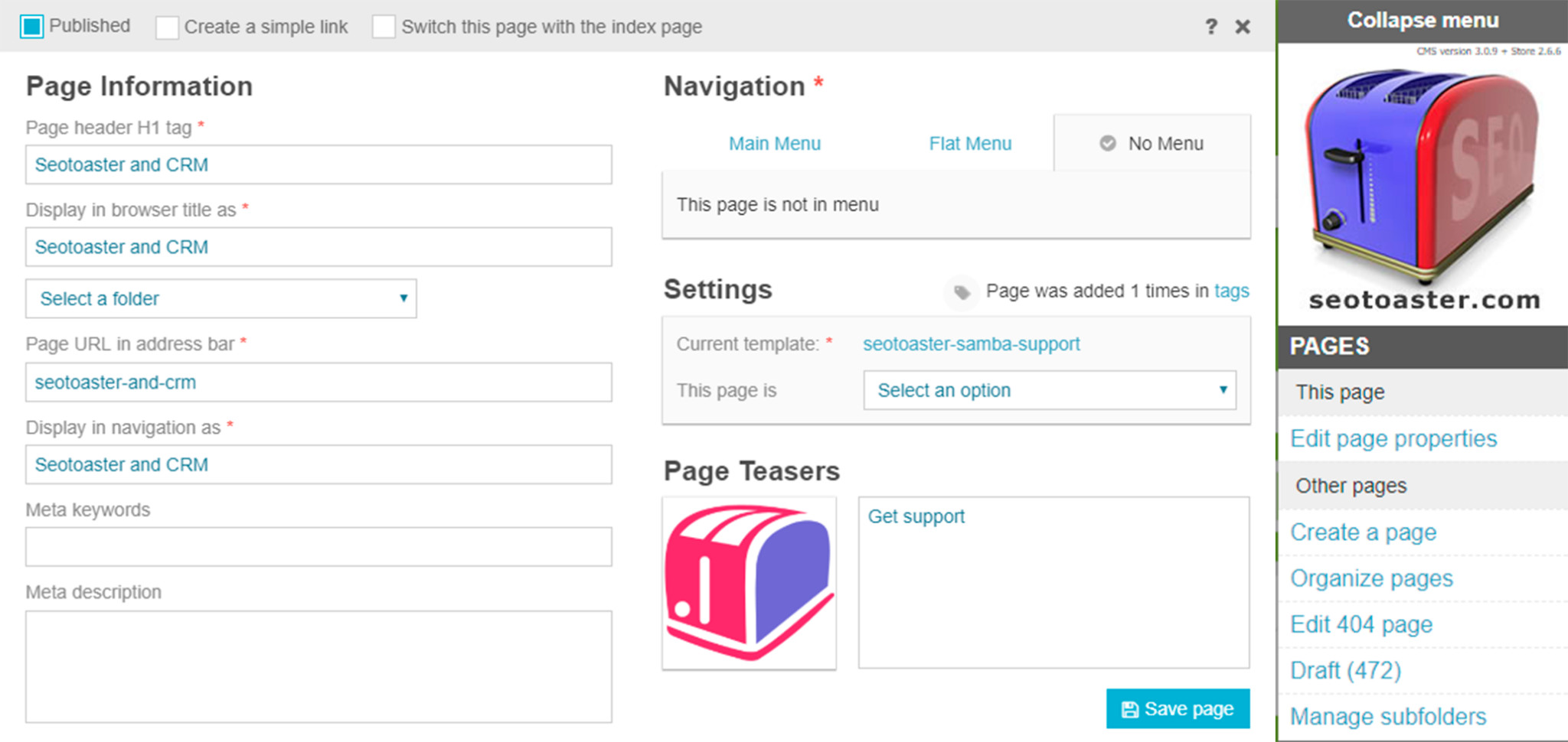 how to update a page