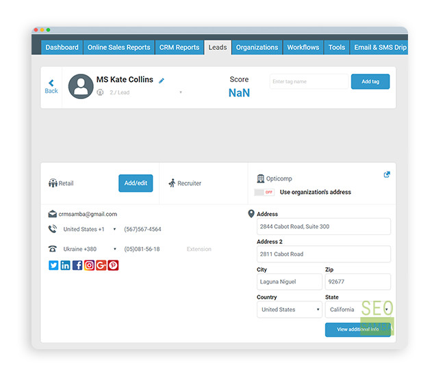 lead creation lead view