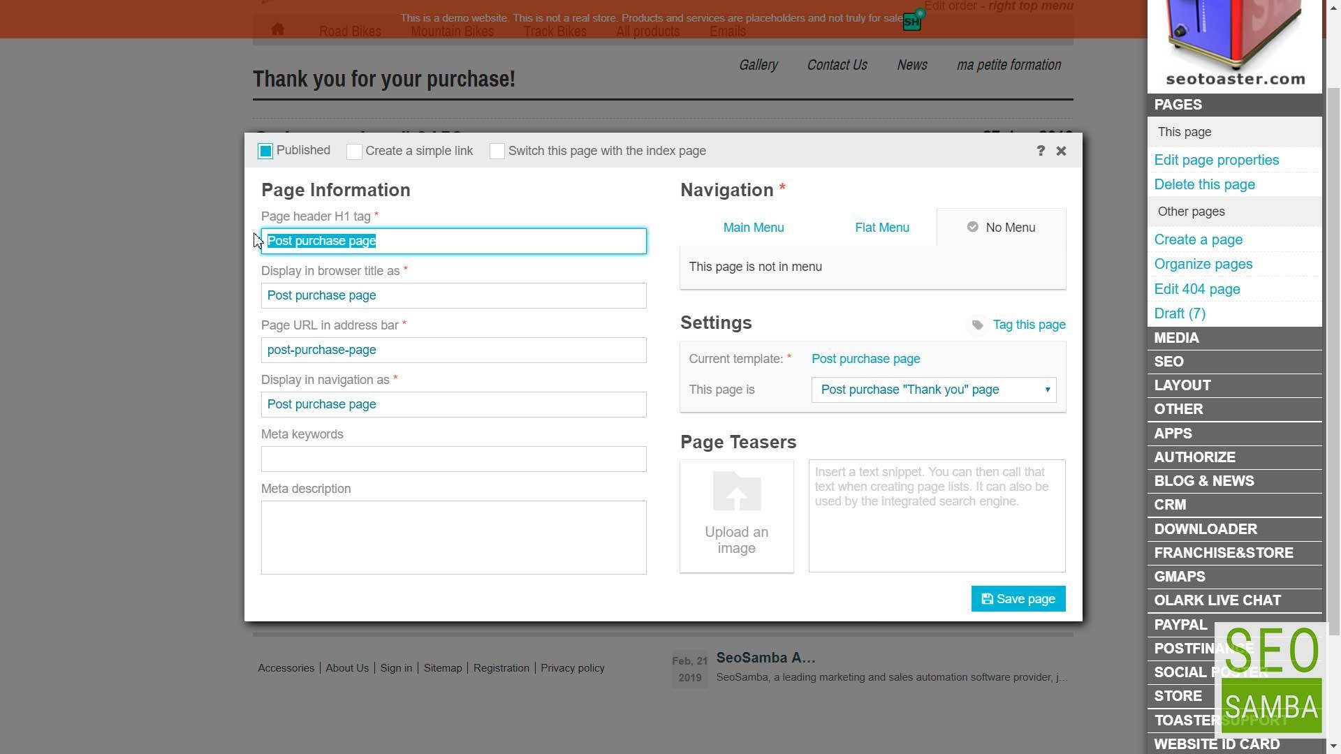 postpurchse page edit prop