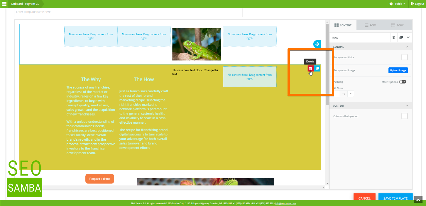 create and edit email template 1