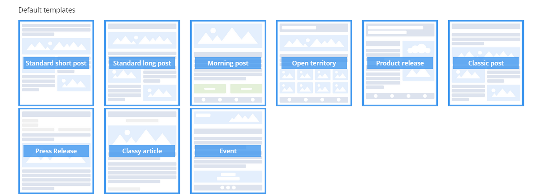 default templates