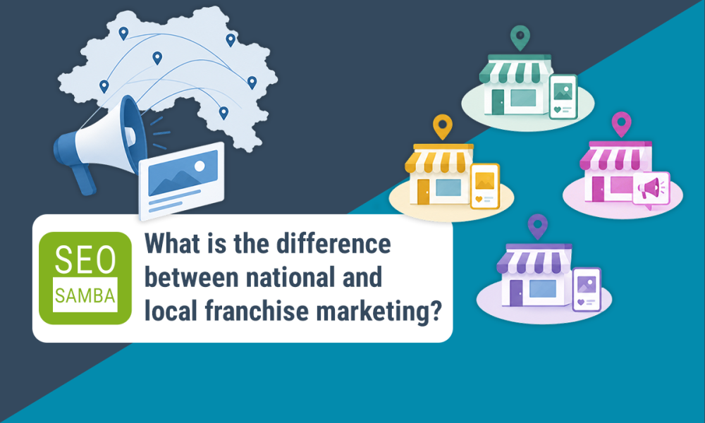 What is the difference between national and local franchise marketing?
